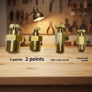 Vanne de purge manuelle multipoint en cuivre pour <span class=keywords><strong>radiateur</strong></span> ancien, type robinet, avec régulateur d'air froid - Product Image 1