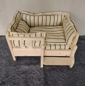 Doppel-Hunde bett Massivholz Goldenes Haar Haustier Zwinger Vier Jahreszeiten Universal Hunde matte Katzen matte Hunde bett zubehör - Product Image 4