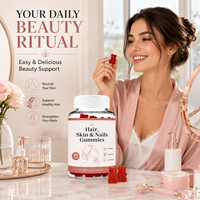 Gummies pour cheveux, peau et ongles à marque privée avec biotine, collagène et vitamines – Complément de beauté végétalien OEM/ODM