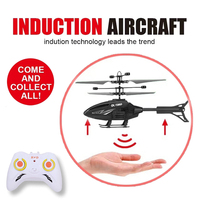Petits Mini Jouets Volants EPT Hélicoptère Télécommandé à Induction Black Hawk avec Alimentation Électrique