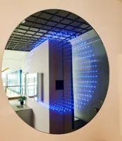 Eitelkeit LED Lichts piegel Wand spiegel Bad 3D Tunnel Unendlichkeit Runds piegel