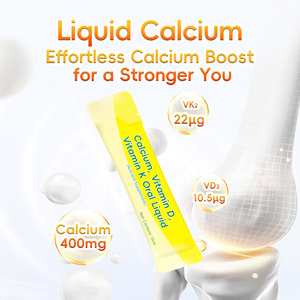 แคลเซียม ซิงค์ วิตามินดีและเค ชนิดน้ำ ช่วยเสริมสร้างความหนาแน่นของกระดูก บรรจุ 22 ขวดต่อกล่อง รับผลิตแบบ OEM ODM ฉลากส่วนตัว ปรับแต่งได้ - Product Image 1