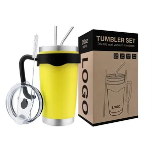 Vaso termo para café para llevar set de café para llevar vasos con asa  tapón y pajita vaso reutilizable