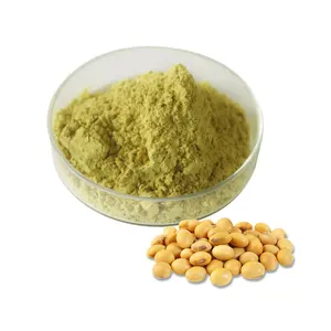 Lsoflavones de soja 40% extrait de soja approvisionnement d'usine poudre de lsoflavone de soja de qualité alimentaire poudre d'extrait de soja