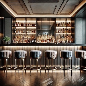 Tùy Chỉnh Rượu Vang Cửa Hàng Nội Thất Nội Thất Thiết Kế Hiện Đại Quán Rượu Thanh Bố Trí Trang Trí Bằng Gỗ Nhà Hàng Thanh Truy Cập LED Không Thấm Nước - Product Image 2