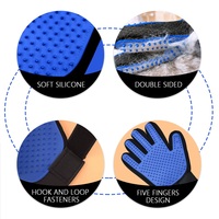 Gant de massage pour animaux de compagnie à double face, 259 pointes, pour enlever les poils et masser les chiens et les chats