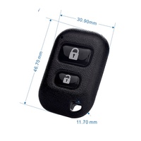 Mini télécommande RF -092 433,92 MHz/315 MHz certifiée CE avec code d'apprentissage, compatible porte de garage et voiture, en matériau ABS
