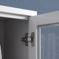 Armoire de classement en acier à 2 portes avec porte en verre, verrouillable, pour le rangement des dossiers au bureau ou à la maison, organisateur de documents