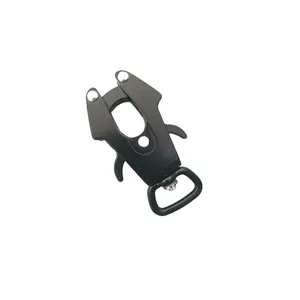 Hot Selling High Quality Products 75*39mm Black Tactical Dog Skin Hook Frog Lock Buckle Snap Hook
