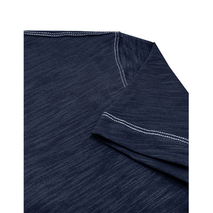 S-XXL camicia Casual a maniche corte da uomo europea e americana t-Shirt a collo alto in cotone colorato - Product Image 5