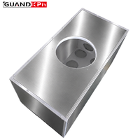 Diffuseur d'air acoustique en acier inoxydable, boîte de distribution d'air atténuant le son, silencieux pour ventilation de conduits CVC