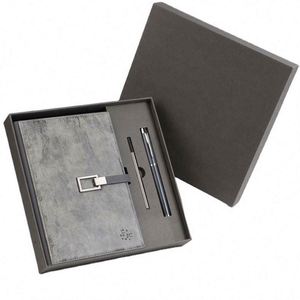 Set de Regalo Corporativo de Lujo: Agenda de Oficina A5 Azul con Cierre Magnético, Cuaderno de Cuero 2025 y Bolígrafo - Product Image 5