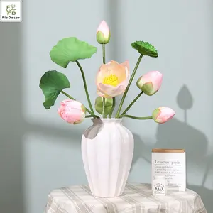 Flores de Loto Artificiales de Estilo Chino, Decoración de Interiores, Plantas de Simulación, Directo de Fábrica - Product Image 1