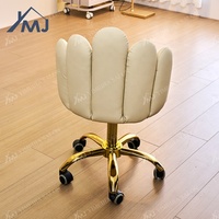 Tabouret pivotant réglable en cuir pour salon de coiffure, maquillage, esthétique