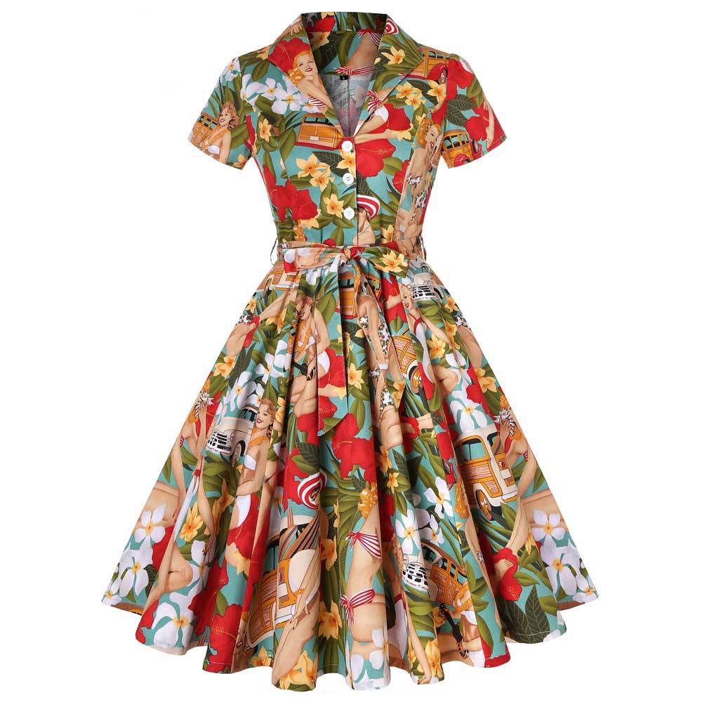 Vintage 1950s Dresses Elegant Rockabilly Women's Wear