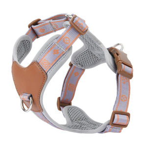 Reflective Dog Harness No-Pull Adjustable Breathable Mesh Pet Vest Geometric Pattern Soft Padded Chest Strap Fashion Polyester - Product Image 2