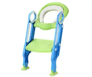 热卖折叠式便盆坐便器男孩和女孩可调节婴儿幼儿儿童厕所训练器带阶梯凳子