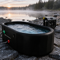 Baignoire à glace gonflable professionnelle avec système de refroidissement, piscine de plongeon froid pour la récupération musculaire des athlètes et la thérapie sportive