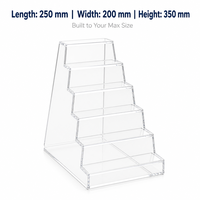 Présentoir de montres en acrylique Calic en forme de pyramide à 6 niveaux, vitrine triangulaire pour bijouterie, comptoir de vente au détail, OEM ODM