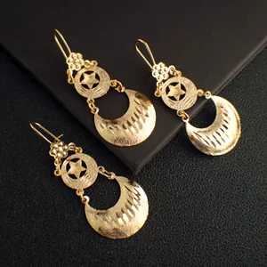 24k gold filled jewelry dangling earing gold plated high quality dubai jewelry earrings for luxury women Earrings