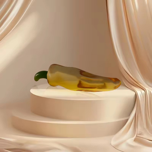 Honor of Crystal Vegetal Charm Glass Crystal Pimienta roja <span class=keywords><strong>verde</strong></span> Decoración para el hogar Crystal Chili Figuritas Glass Bell Pepper Pisapapeles - Product Image 4