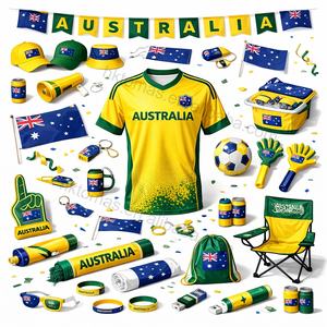 Recuerdos de Eventos de Fútbol, Set de Recuerdos para Fanáticos, Parche, Botón, Calcomanía, Bandera para Organizadores de Torneos y Clubes de Fans - Product Image 1