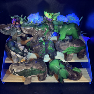 Figuras Mixtas de Animales Talladas en Ágata Volcánica Fluorescente UV: Unicornio, Elefante, Estrella de Mar, Búho. Piedra Curativa, Decoración del Hogar, Venta al por Mayor - Product Image 3