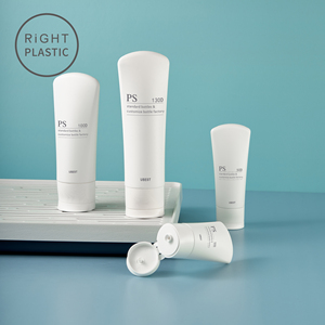 Cosmetic Plastic 30ml 50ml 100ml 130ml PE Facial Cleanser Lotion Container White Soft Tube Bottle Packaging With Flip Cap