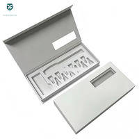 Boîte cadeau en papier magnétique pliable recyclable avec logo personnalisé, laminage mat, revêtement UV pour l'emballage d'accessoires de stylo en flacon de 3 ml et 10 ml