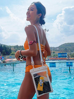 Pochette étanche extra large pour téléphone avec cordon détachable, étui étanche IPX8 pour téléphone portable, sac étanche transparent en PVC, écran tactile pour la natation
