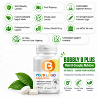 OEM ODM Vitamine B Complexe Comprimés à Croquer Saveur Citron Soda Complément Alimentaire Nutrition Quotidienne Marque Privée Vitamine B Vente en Gros