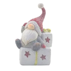 Kerstversiering Xmas Kabouters Santa Claus Cadeau Standbeeld Home Decor