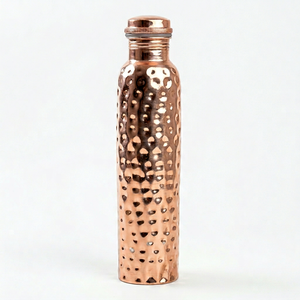 Hammered <b>Copper</b> Water <b>Bottle</b> Leakproof Reusable <b>Drinking</b> <b>Bottle</b> Vintage Finish Eco Friendly Hydration <b>Bottle</b> OEM ODM Bulk - Product Image 1