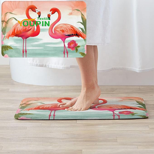 Thảm trải sàn hình chữ nhật 40x60cm chất liệu flannel polyester 100% thân thiện với môi trường, không trơn trượt, màu trắng, dùng làm thảm cửa, thảm cầu nguyện, thảm nhuộm - Product Image 4