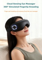 Masseur oculaire électrique rechargeable, appareil de massage relaxant pour le contour des yeux pliable avec chaleur et massage par airbag, batterie 1200 mAh