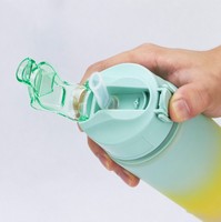 Bouteille d'eau en plastique dégradé 3 couleurs 700 ml – Unisexe, fitness, sport en plein air, grande capacité, design élégant