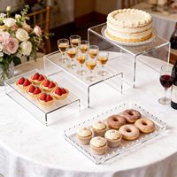 Supports de présentation en acrylique transparent pour cupcakes, ensemble de supports pour table de desserts, décoration de fête