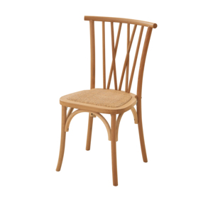 Chaise de banquet en bois durable de style fermier classique <span class=keywords><strong>pour</strong></span> adultes, avec dossier en W - Product Image 2