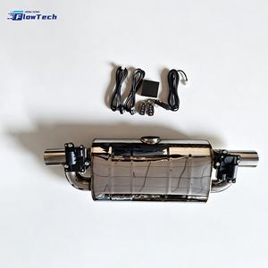 Silenciador Universal de Acero Inoxidable Tipo T, Silenciador Eléctrico de Alto Rendimiento, Entrada de 2.5 y 3 Pulgadas, Diseño Ovalado, Alto Flujo, Pulido - Product Image 1