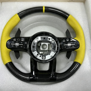 Cuero de fibra de carbono para volante <span class=keywords><strong>Mercedes</strong></span> Benz W117 W218 W222 W212 C63 W176 Cls W204 W205 Gle 2024 W447 Cla <span class=keywords><strong>Amg</strong></span> W213 W211 - Product Image 2