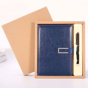A5 Leather <b>Journal</b> Notebook Diary Gift Set Pen Red/Black/Blue Colors Thermal Binding Digital Printing 80 Printed Sheets Custom - Product Image 4