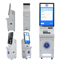 Kiosco Interactivo con Pantalla Táctil, Kiosco de Autoservicio de Pago con Impresora de Documentos A4, Terminal de Escaneo QR, Disponible 24/7