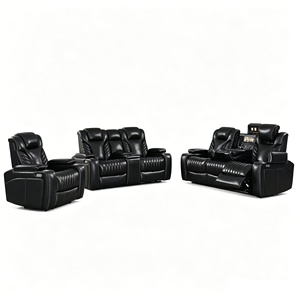 Sofá Reclinable Eléctrico de Cuero Moderno y Convertible con Reposacabezas, Precio de Fábrica, para Muebles del Hogar - Product Image 5