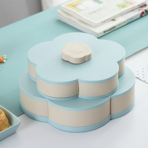 Nouvelle collection <span class=keywords><strong>de</strong></span> boîtes à bonbons <span class=keywords><strong>de</strong></span> Noël en <span class=keywords><strong>plastique</strong></span> double couche rotative en <span class=keywords><strong>plastique</strong></span> pour fruits secs - Product Image 3