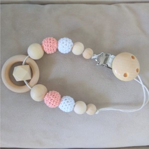Hot Handmade Ball DIY Halskette Schmuck Bio Zahnen Armband Perle 16mm Häkeln Runde Holz perlen - Product Image 6