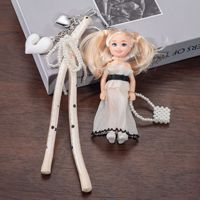 Gantungan Kunci Mewah JS, Aksesoris Fashion Boneka Putri, Mainan Anak Perempuan, Liontin Tas, Gantungan Tas Tangan, Ransel, Gantungan Kunci untuk Kustom