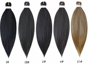 SARLA per Ombre Afro <span class=keywords><strong>extension</strong></span> per capelli colorati crespi lisci parrucca <span class=keywords><strong>con</strong></span> capelli sintetici prestirati per intrecciatura - Product Image 6
