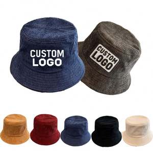 High Quality Unisex Solid Color Corduroy Bucket Hat Customizable for Daily Wear Custom Embroidery logo Bucket Hats - Product Image 5