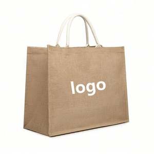 Sac fourre-tout classique tendance pour courses et plage, réutilisable, grand format, en jute, pour femme - Product Image 1