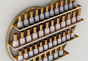 <b>Nail</b> Salon Shelf Rack <b>Wall</b> Mounted <b>Wall</b> Hanging Iron <b>Nail</b> Polish Storage Rack Gold <b>Nail</b> Polish Display Rack Display - Product Image 4